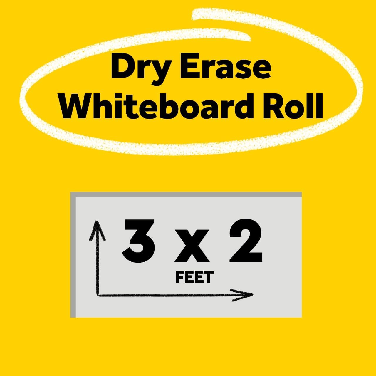 Post-it Dry Erase Peel-and-Stick Whiteboard Film – 3 ft × 2 ft, Removable Writable Surface
