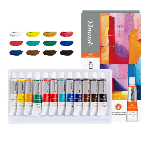 Dmast Acrylic Color 12ml 12 Colors