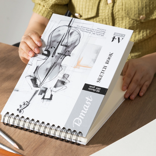 Dmast A4 Spiral Sketch Book 60 Sheets 160gsm (Horizontal)