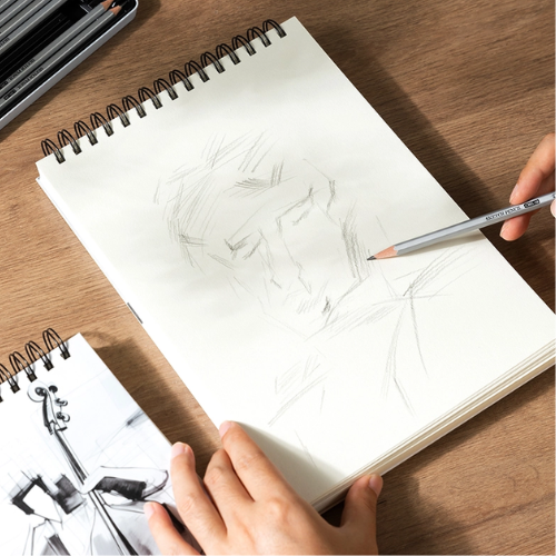 Dmast A4 Spiral Sketch Book 60 Sheets 160gsm (Horizontal)