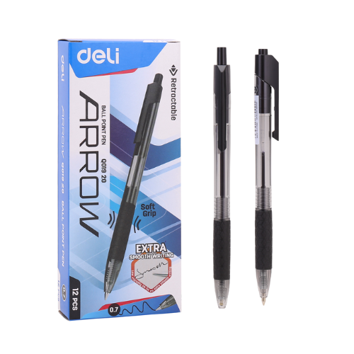 Retractable S/Ballpoint Pen.7mm(1x12)(BK)