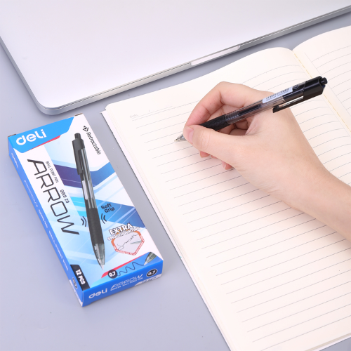 Retractable S/Ballpoint Pen.7mm(1x12)(BK)