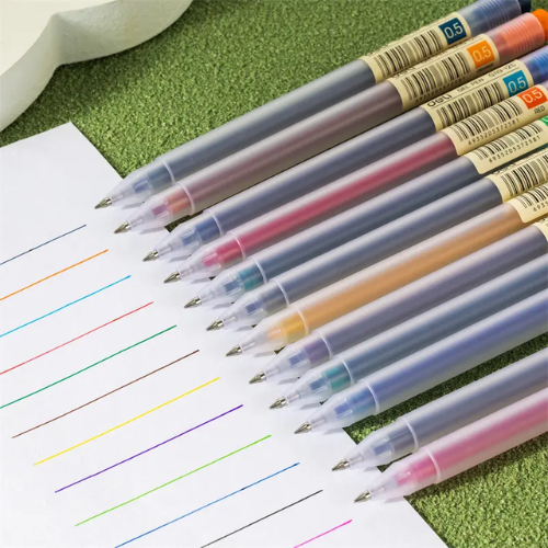 Gel Pen 12 Color Bullet Tip 0.5mm