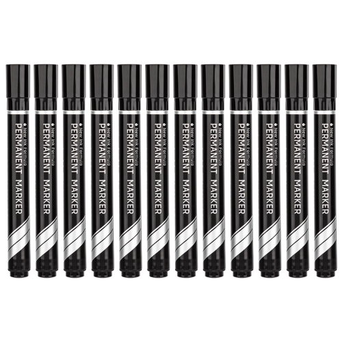 Permanent Marker Think (Black)Chisel (1x12)