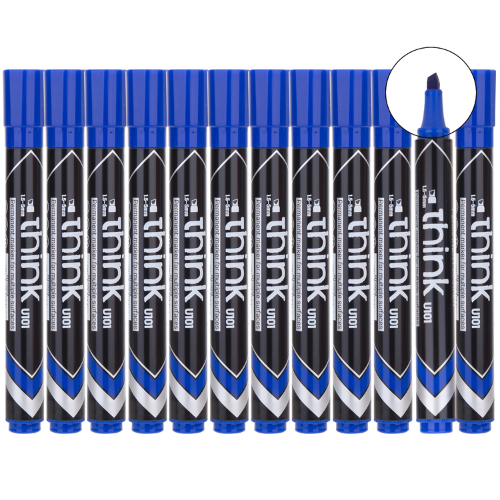 Permanent Marker Chisel Think (Blue)(1x12)