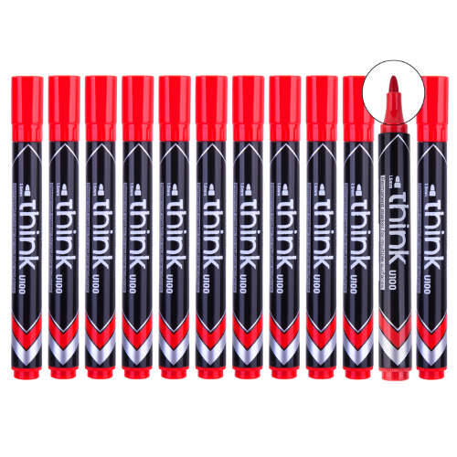 Permanent Marker Bullet Red(1x12)Deli