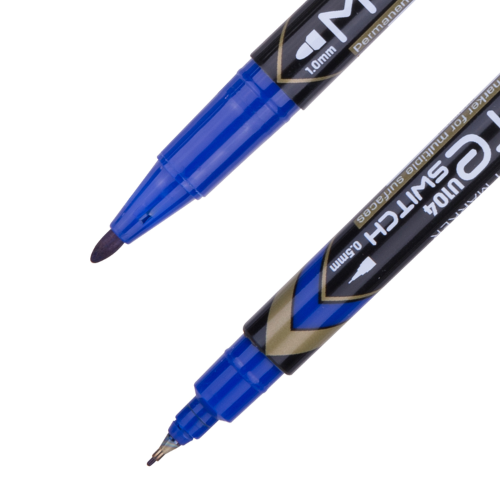 Dual Tip Permanant/M E0.5mm/1.0mm(1x12)Blue
