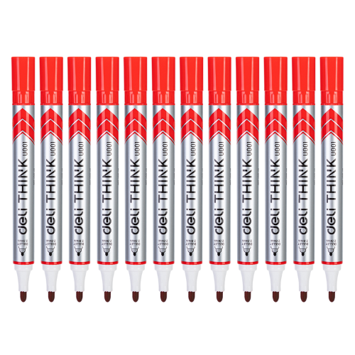 Dry Erase Marker Bullet Think Red (1x12)