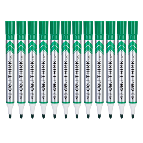 Dry Erase Marker Bullet Think Green (1x12)