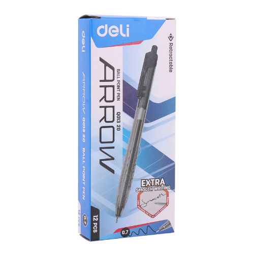 Ball Point .7mm Bk (1x12)(Retractable)