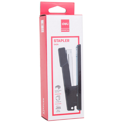 Deli 24/6&26/6 Full Strip Stapler Black