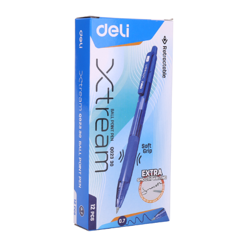 Retractable S/ball Pen with Grip 0.7mm BE (1x12)