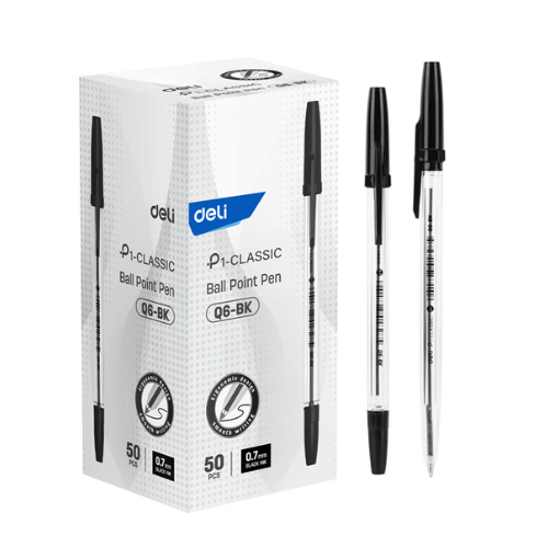 Smooth Ball Point Pen Black .7mm (1x50)