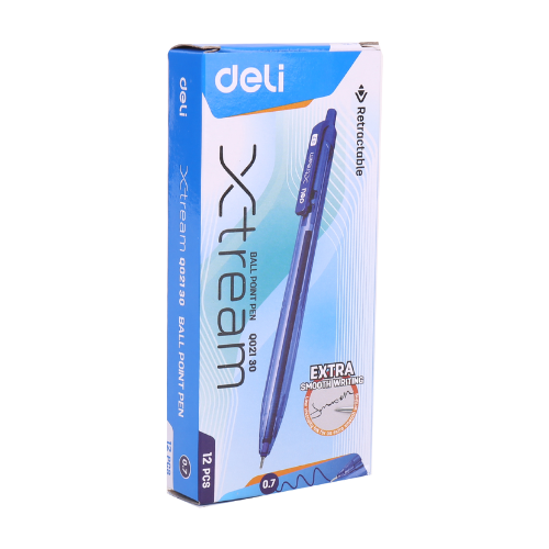 Retractable Smooth B/Pen .7mm BL(1X12)