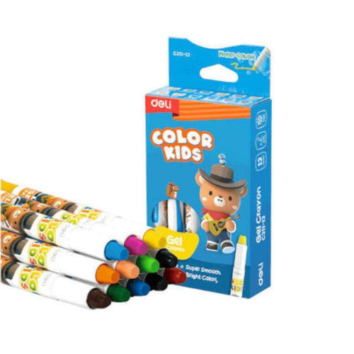 Crayon Gel Round Barrel 12 Colors