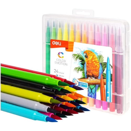 Washable Felt Pen 24 Color Brush Tip