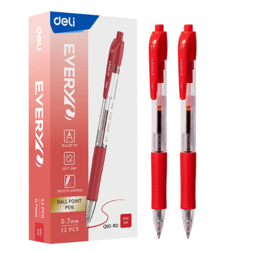 Retractable Smooth Ball Point Pen 0.7mm (1X12)