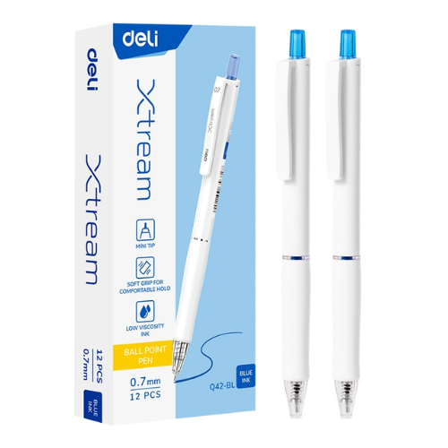 Retractable Smooth Ball Point Pen 0.7mm(1X12)