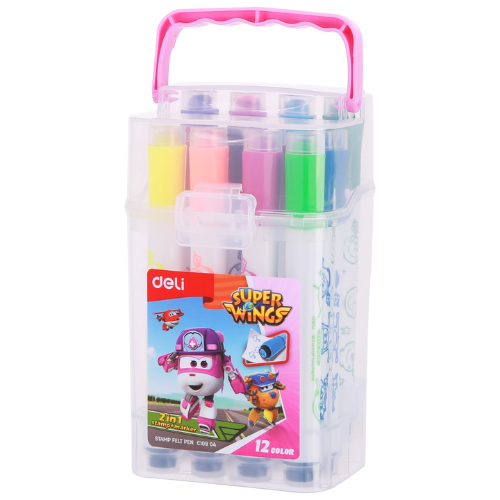 Superwings Stamp Felt Pen 12 Colors