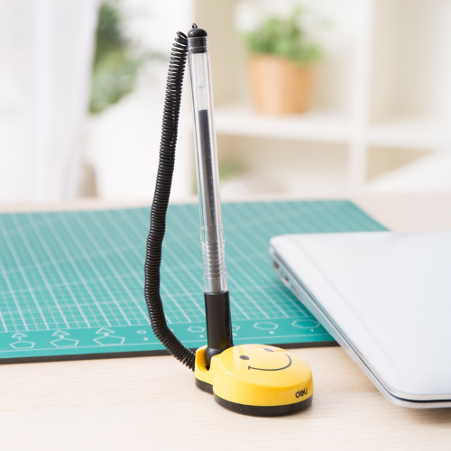 Deli Rubber Grip Gel Ink Table Pen 0.5mm (Black)