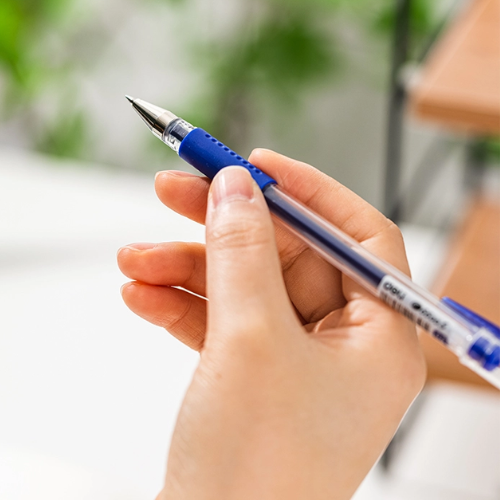 Gel Ink Pen 0.5mm (1x12) (Blue) Deli