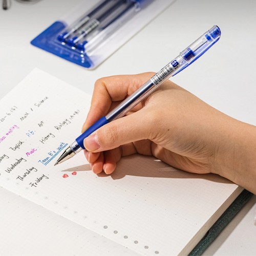 Gel Ink Pen 0.5mm (1x12) (Blue) Deli