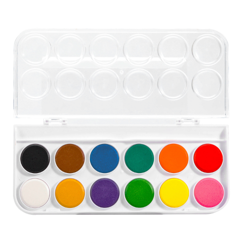 Water Color Cake Paint 12 Color With Brush