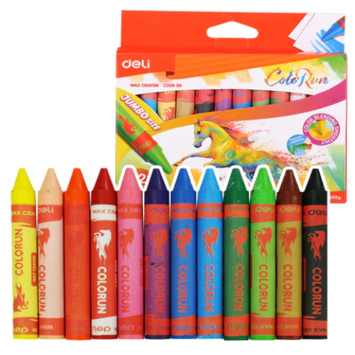 Wax Crayon 12 Colors Jumbo