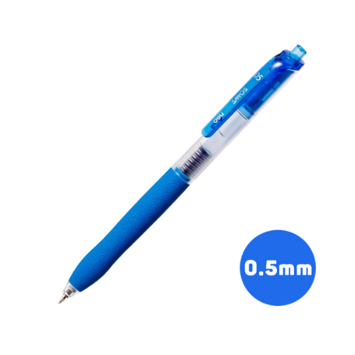 Retractable Soft Grip Gel Ink Pen 0.5mm (1x12)