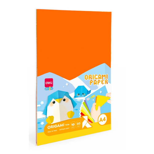 Deli Origami Paper A4 10 Color 50 Sheets