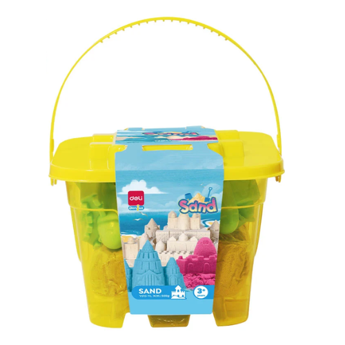 Deli Sand Yellow Color 500gm With 6 Molds