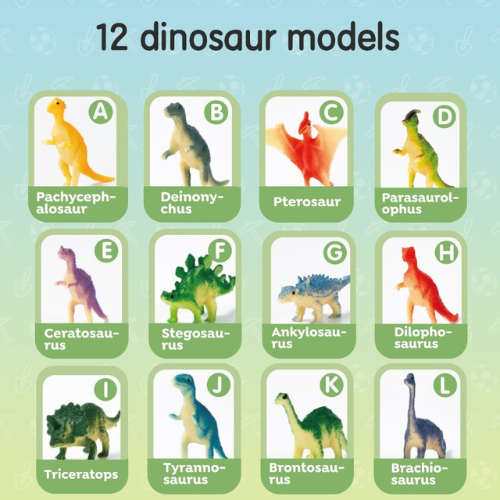 Dinosaur Egg Dig Kit 12 Models (1x12)