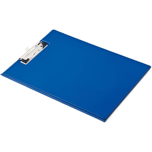 A4 PVC Double Sided Pressure Clipboard Blue