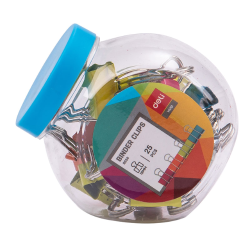 Colourful Binder Clip 19mm (1x25)