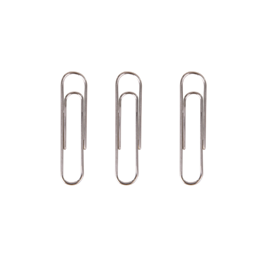 Deli Nickel Plated Paper Clips 33mm (1x100)