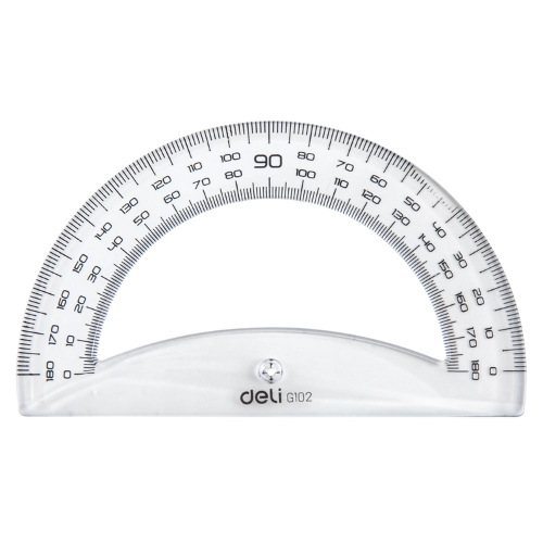 Protractor Easy Grab 12cm Transparent, 180Deg