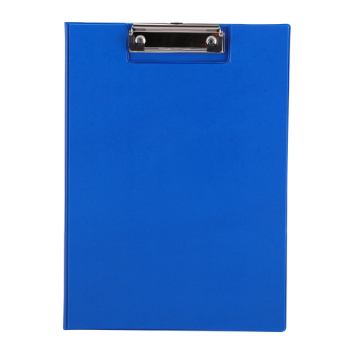A4 PVC Double Sided Pressure Clipboard Blue