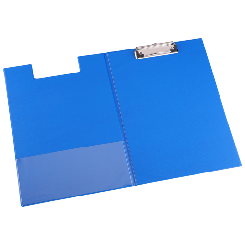 A4 PVC Double Sided Pressure Clipboard Blue