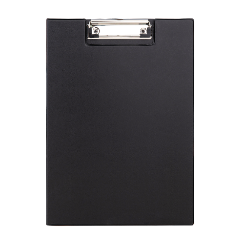 A4 PVC Double Sided Pressure Clipboard Black