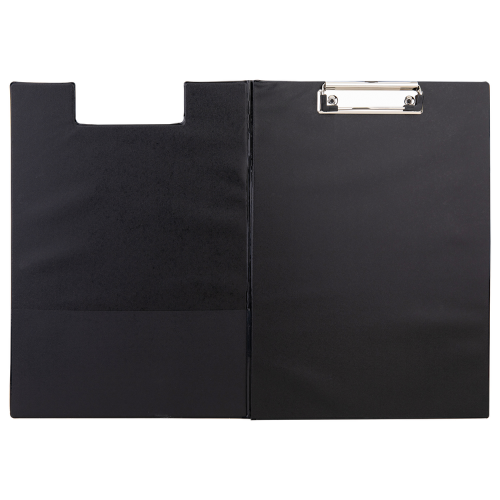 A4 PVC Double Sided Pressure Clipboard Black