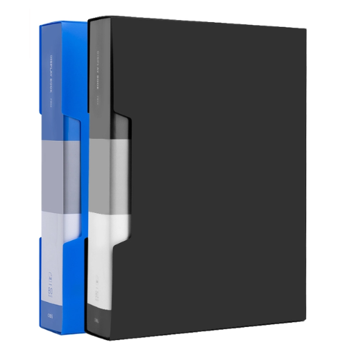 Deli A4 Display Book 80 Pockets With Case BK & BL