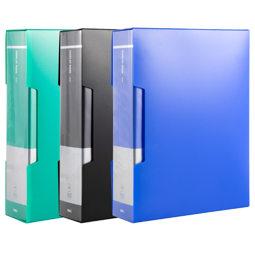 A4 Deli Economical Display Book 100 Pockets W/Case