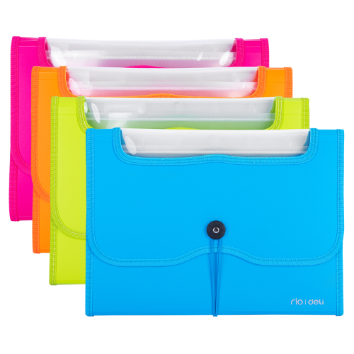 A4 Colored Expanding File 7 Pockets Deli