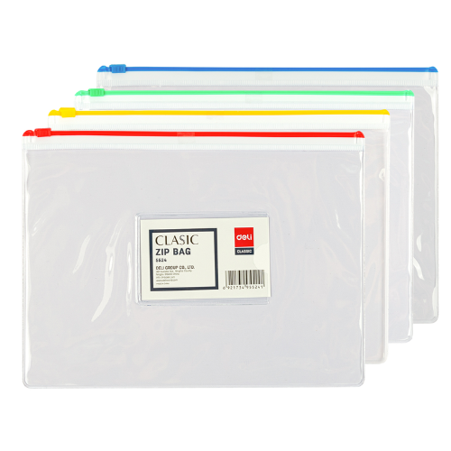 Deli A5 PVC Zip Bag
