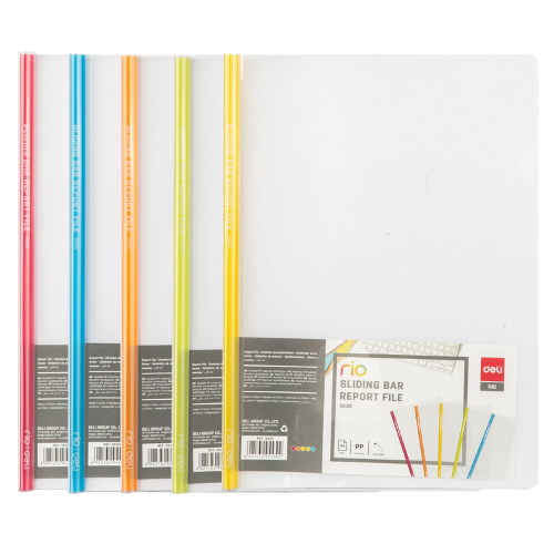Deli A4 Sliding Bar Report Cover 5pcs/set