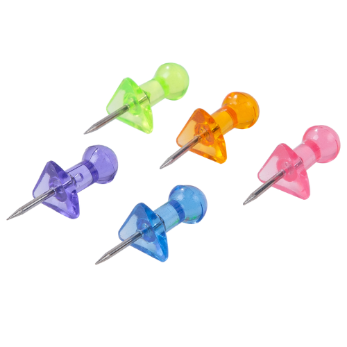 Deli Transparent Color Push Pin (1x100)