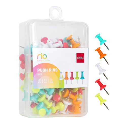 Deli Colored Push Pin (1x100)