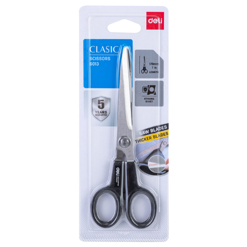 Deli Scissors 178mm (7 inch in Blister)