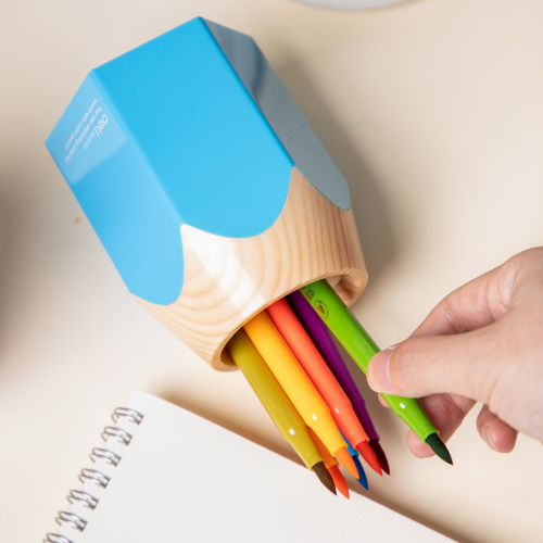 Cartoon Pen Stand-Blue, Pink