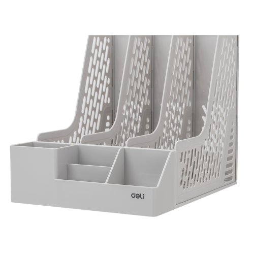 Magazine Rack 3pcs Attached W/organiser(Grey)